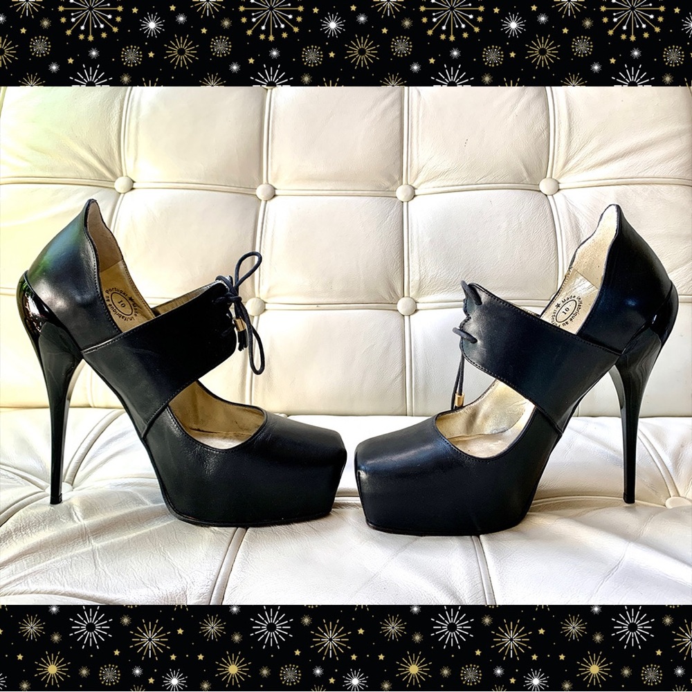 JohnFluevog - Berlin Mitte - Fetish Stiletto Heals - Black 10 Women’s